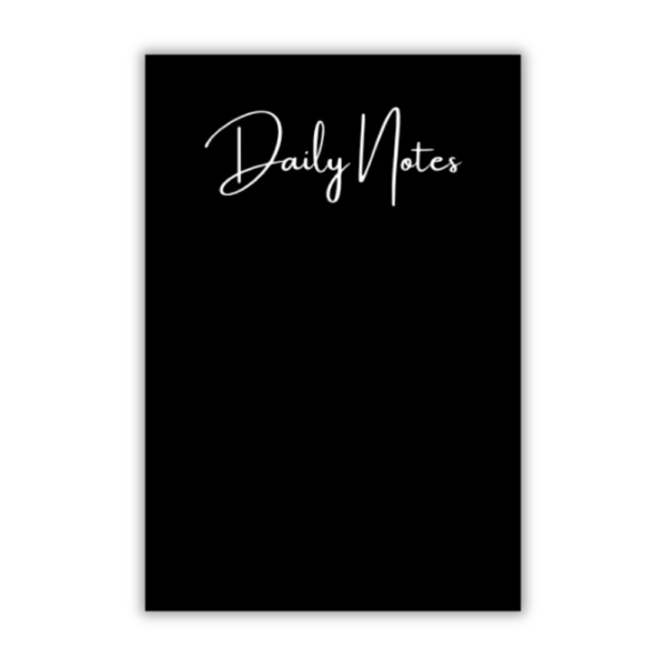 Daily Notes: Black