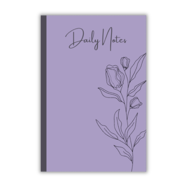 Daily Notes: Purple Floral