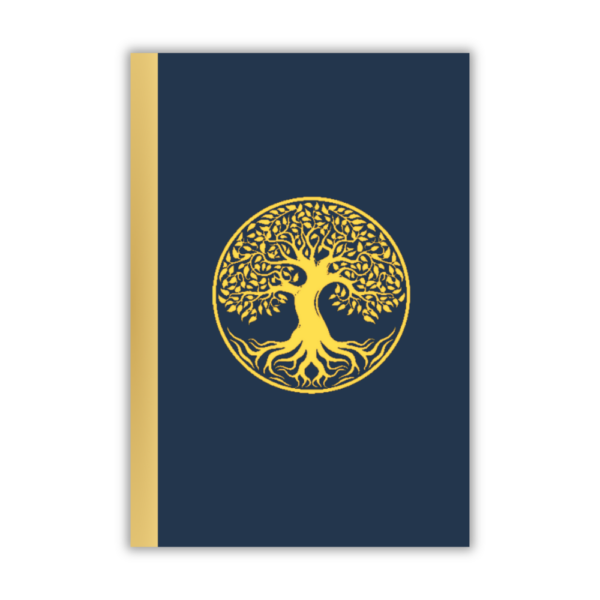 Gratitude Journal: Navy with Gold Emblem