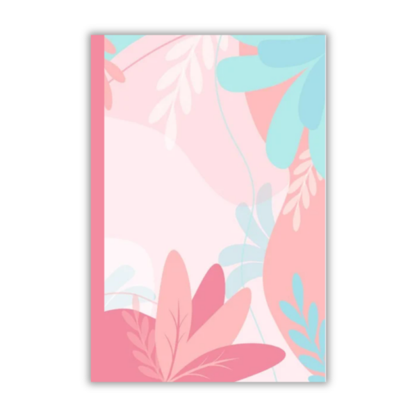 Notebook: Pink & Blue Floral