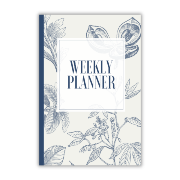 Weekly Planner: Navy Floral