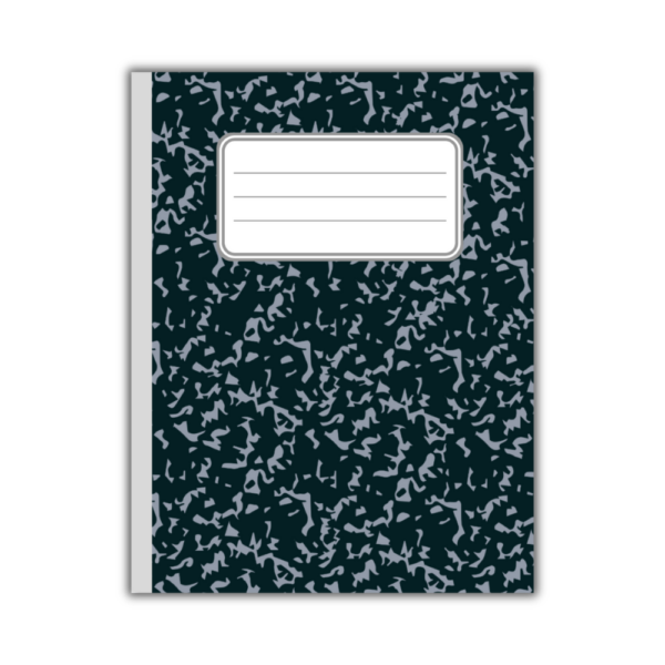 Composition Notebook: Black & Gray