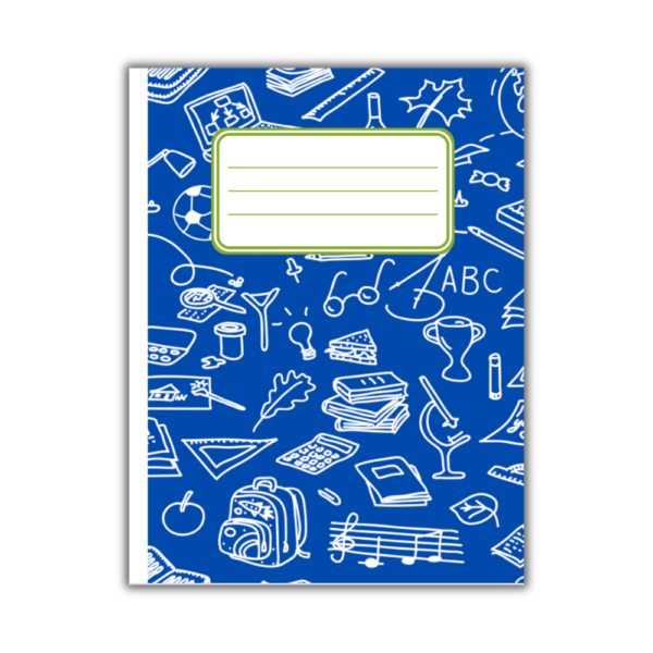 Composition Notebook: School Subjects (Blue)