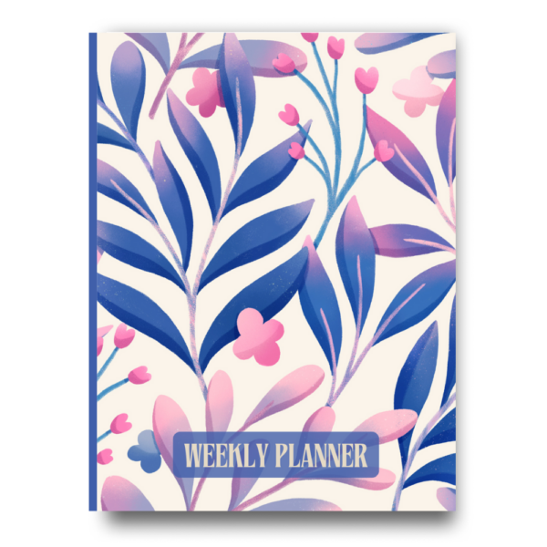 Weekly Planner: Pink & Blue Floral (Large)