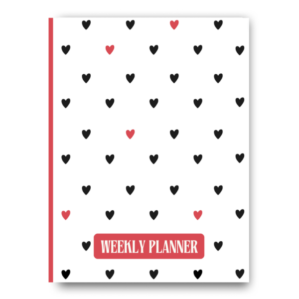 Weekly Planner: Hearts (Large)