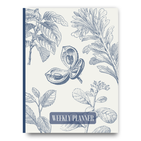 Weekly Planner: Navy Floral (Large)